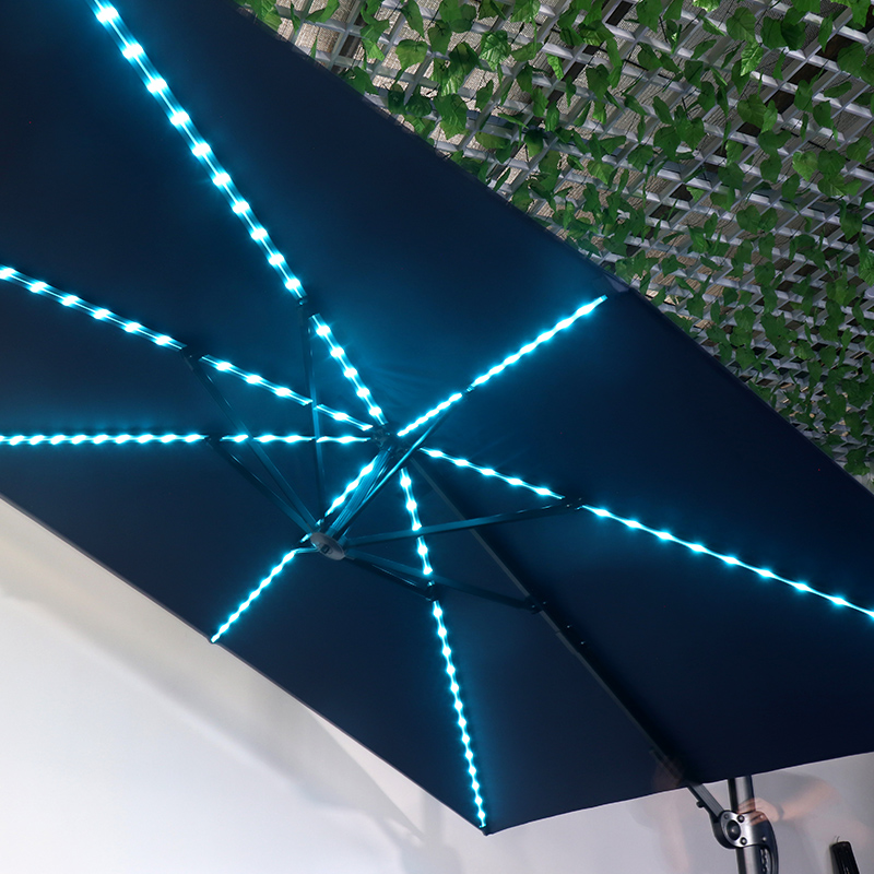 Large Colorful Solar Light With Casual Roman Umbrella
