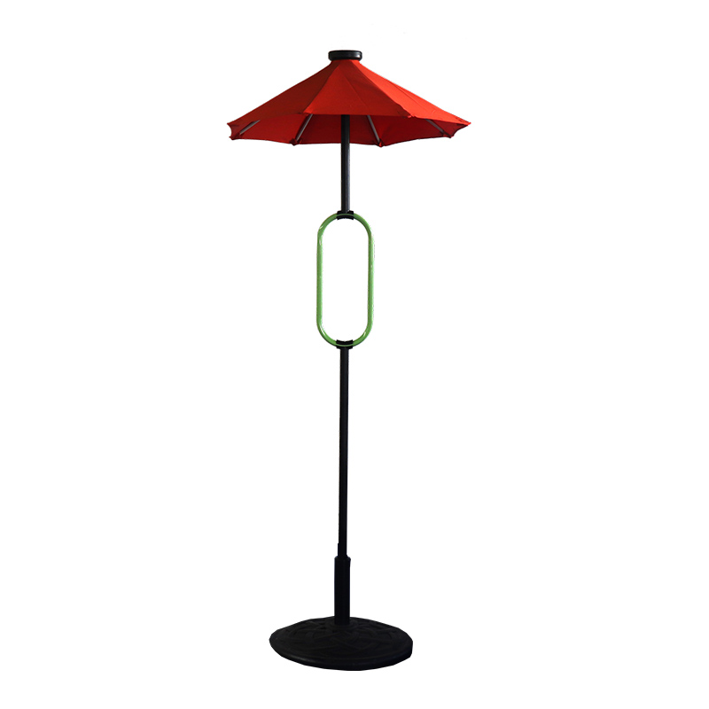 Scenic Garden With Solar Umbrella Outdoor Atmosphere Light