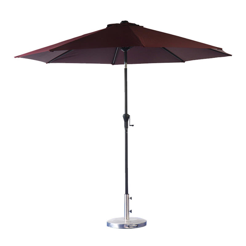 Hand-Cranked Pillar Umbrella For Outdoor Sun And Rain Protection
