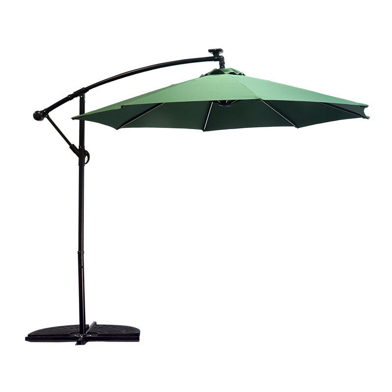 Terrace Outdoor Solar Light Strip Cantilever Banana Umbrella